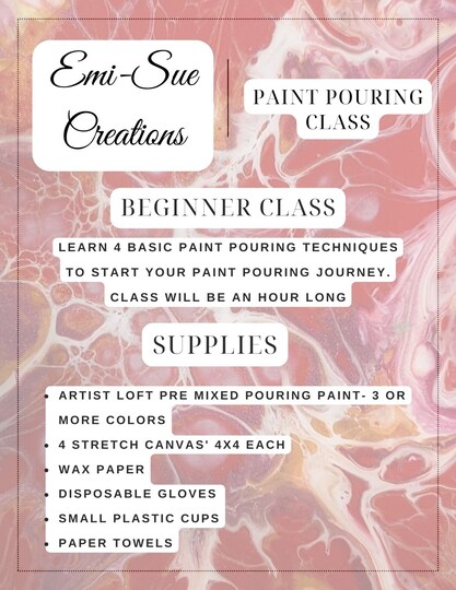 Beginner Paint Pouring Class